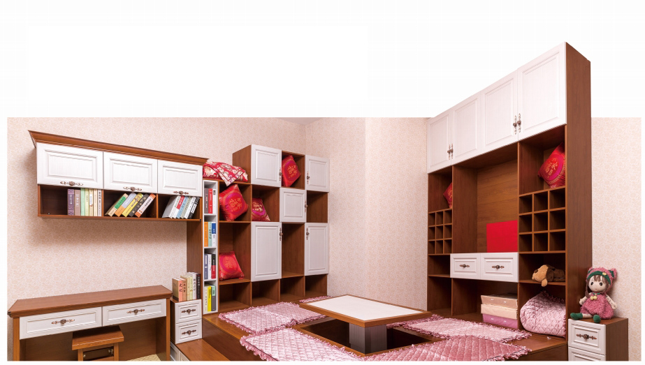 全鋁榻榻米-02（風(fēng)格：中式；顏色：暖白黃花梨）